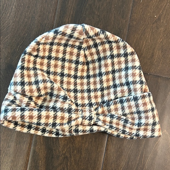 Lands' End Accessories - Lands' End Cozy Plaid Fleece Hat - L/XL
